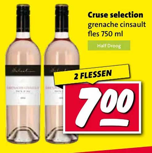 Cruse selection grenache cinsault fles 750 ml Half Droog 2 FLESSEN