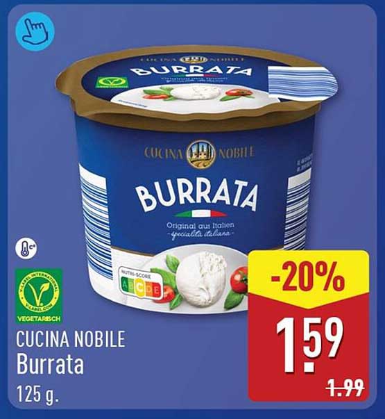 CUCINA NOBILE Burrata 125 g -20%