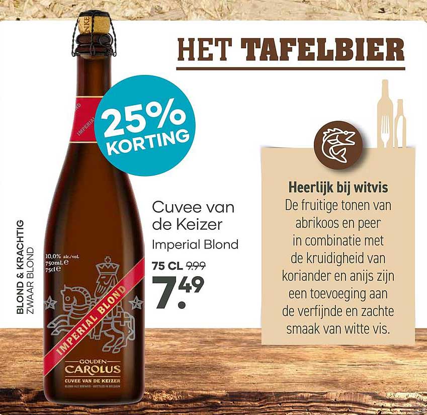 Cuvee van de Keizer Imperial Blond 75 CL 25% KORTING