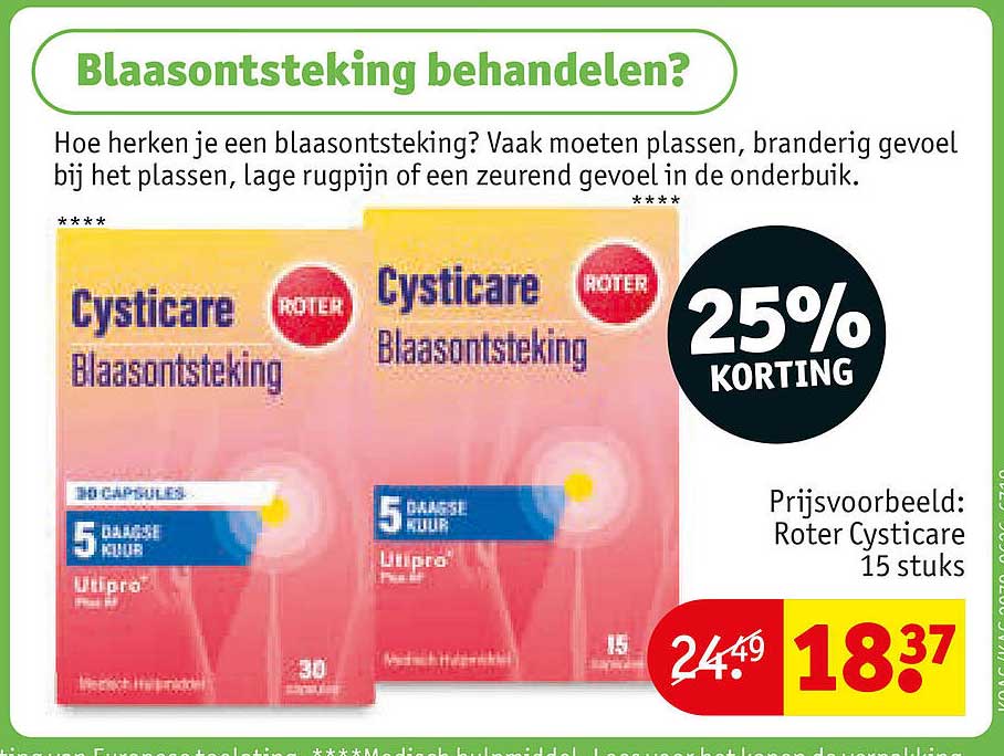 Cysticare Blaasontsteking 25% KORTING
