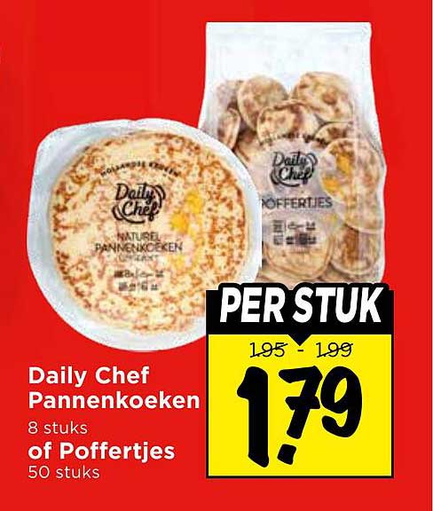 Daily Chef Pannenkoeken 8 stuks of Poffertjes 50 stuks PER STUK