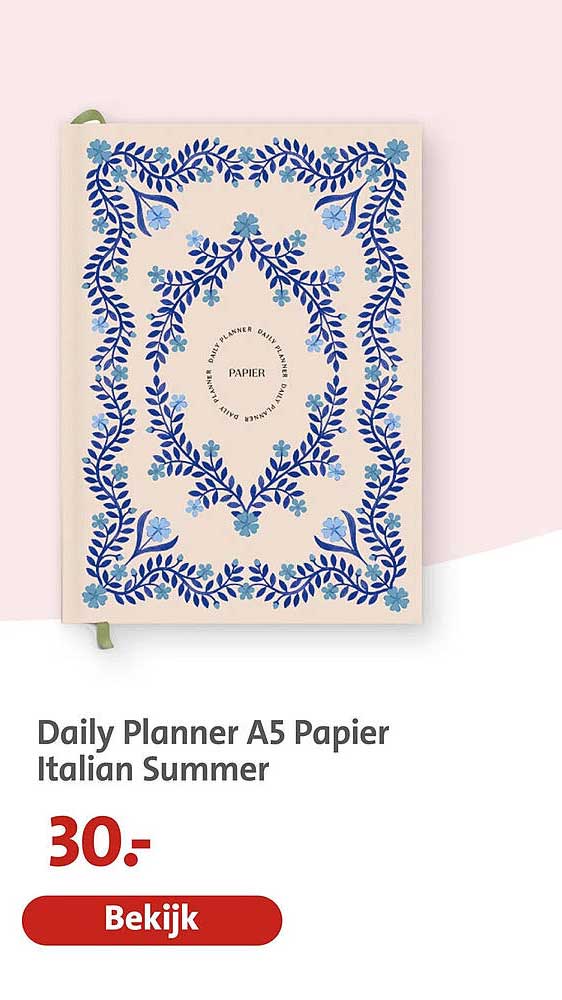 Daily Planner A5 Papier Italian Summer