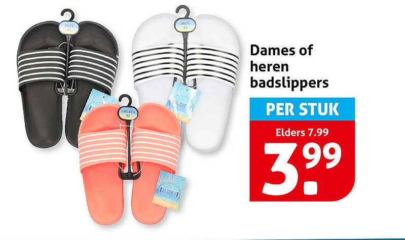 Dames of heren badslippers