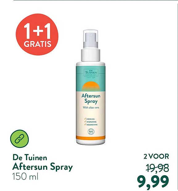 De Tuinen Aftersun Spray 150 ml 1+1 GRATIS