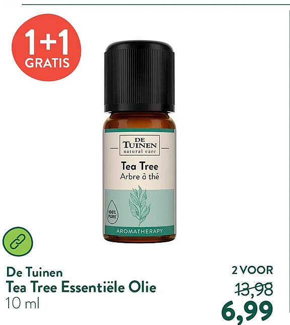 De Tuinen Tea Tree Essentiële Olie 10 ml 1+1 GRATIS