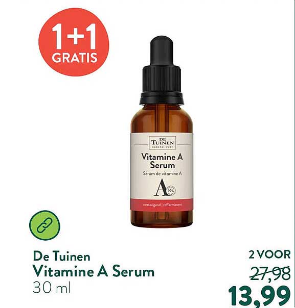 De Tuinen Vitamine A Serum 30 ml 1+1 GRATIS