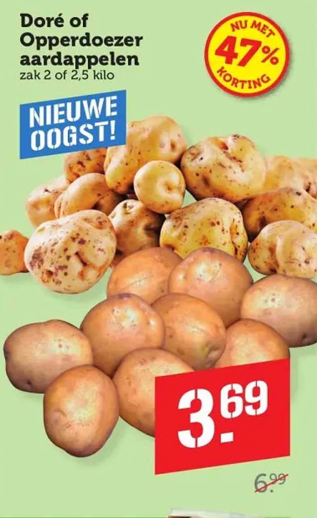 Doré of Opperdoezer aardappelen zak 2 of 2,5 kilo