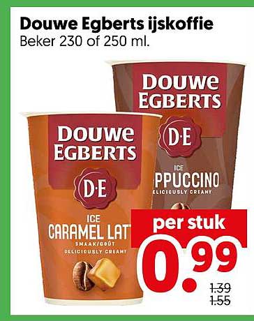 Douwe Egberts ijskoffie Beker 230 of 250 ml