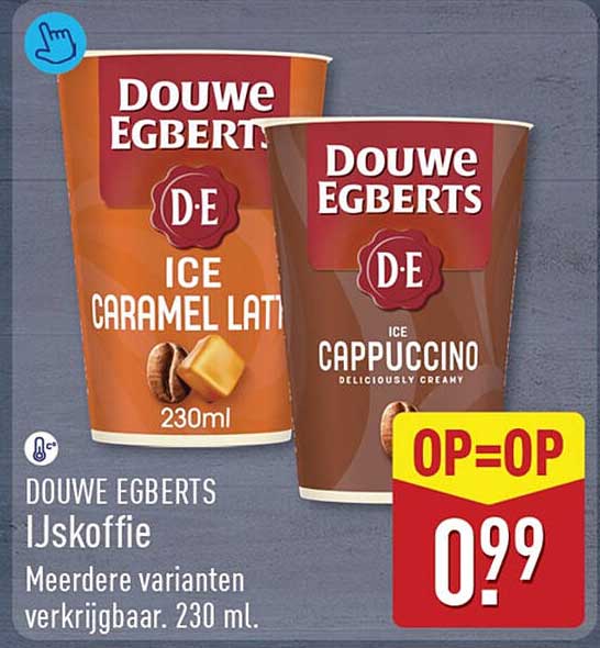 Douwe Egberts IJskoffie Meerdere varianten verkrijgbaar. 230 ml. OP=OP