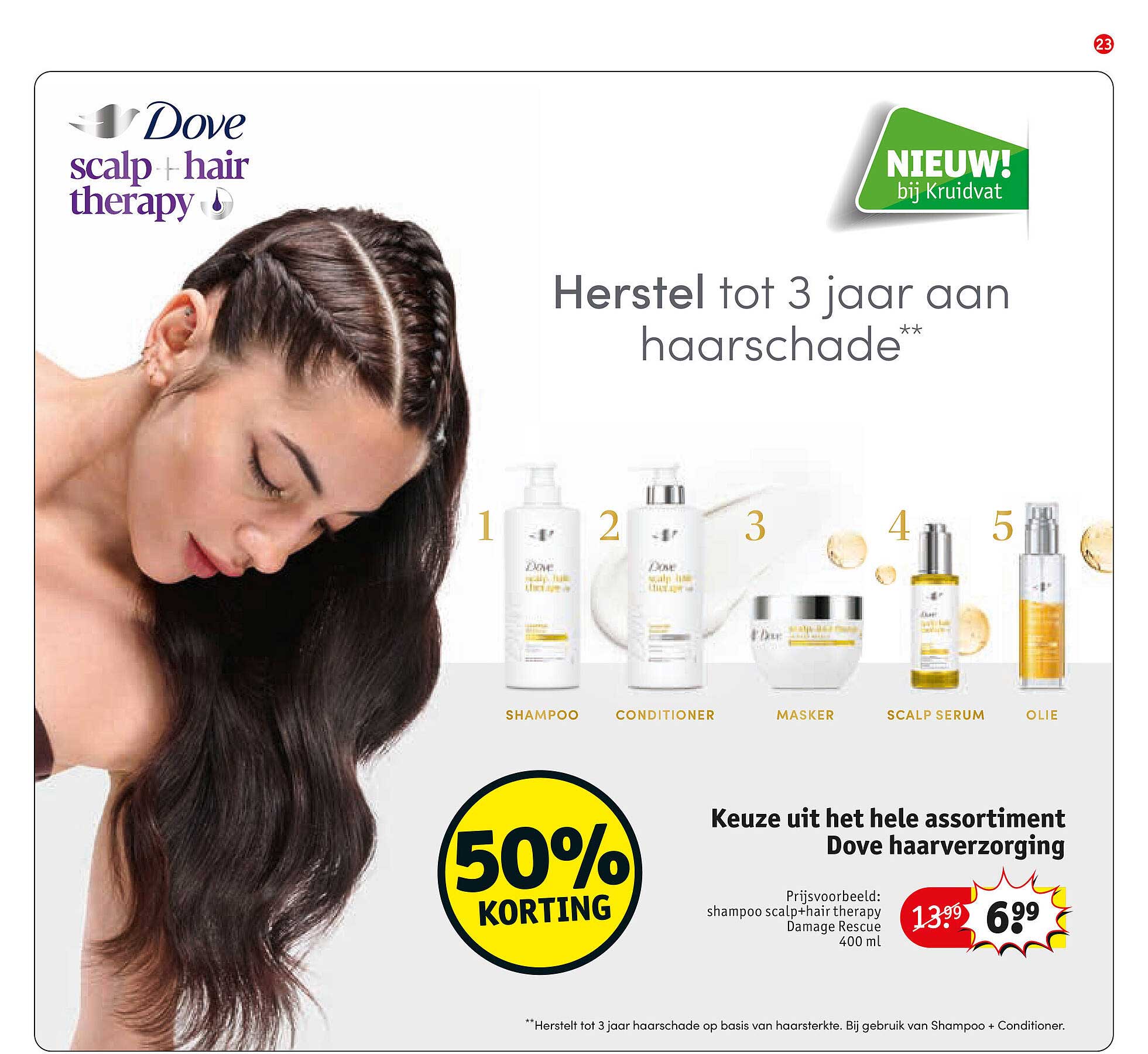 Dove scalp + hair therapy Herstel tot 3 jaar aan haarschade 50% KORTING