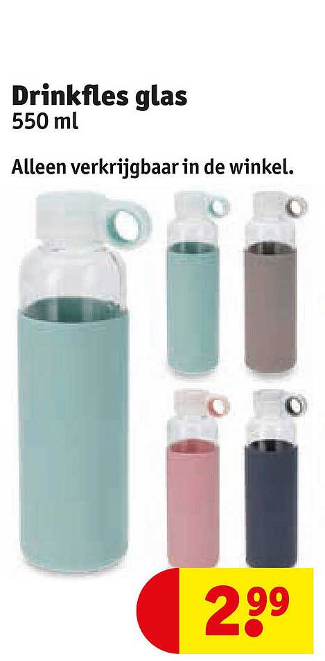 Drinkfles glas 550 ml