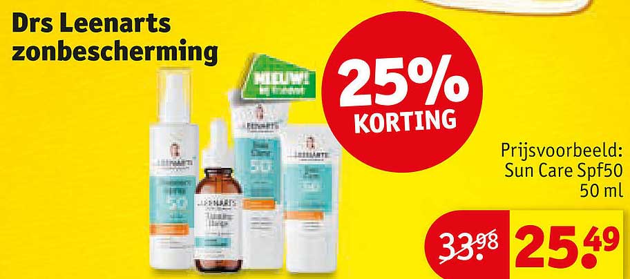 Drs Leenarts zonbescherming 25% korting