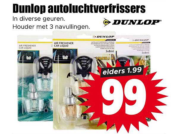 Dunlop autoluchtverfrissers