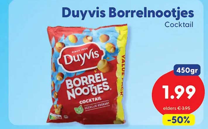 Duyvis Borrelnootjes Cocktail -50%