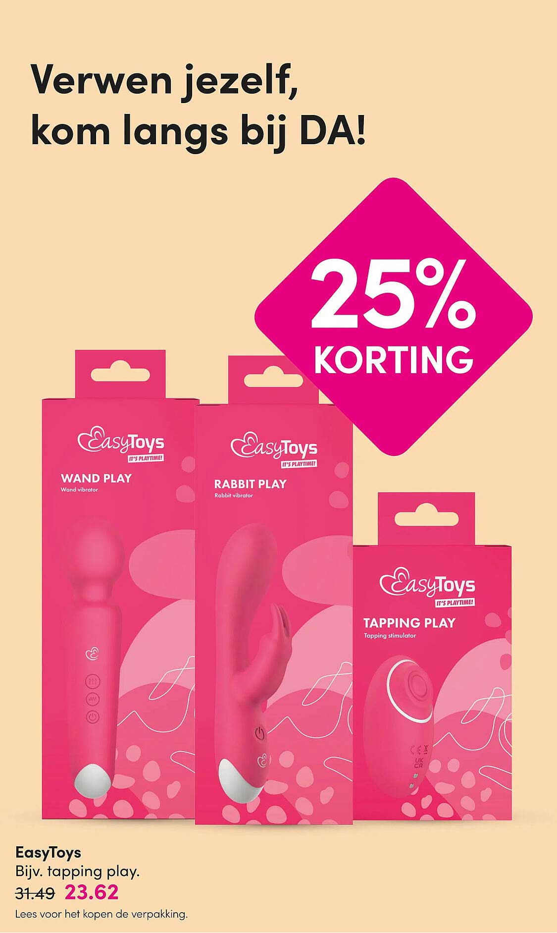 EasyToys Bijv. tapping play. 25% korting
