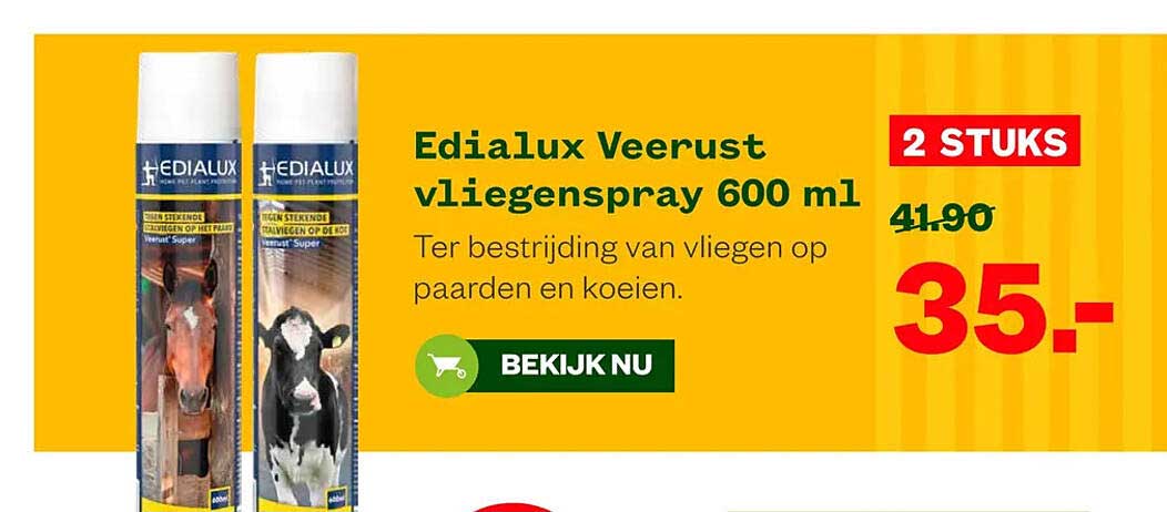 Edialux Veerust vliegenspray 600 mL 2 STUKS