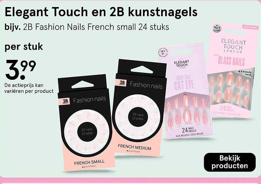 Elegant Touch en 2B kunstnagels