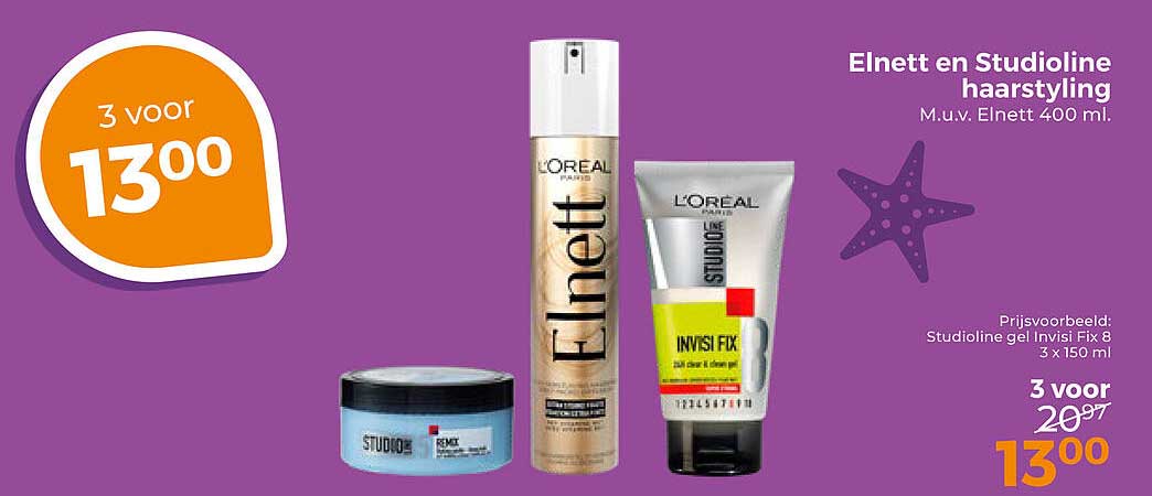 Elnett en Studioline hairstyling