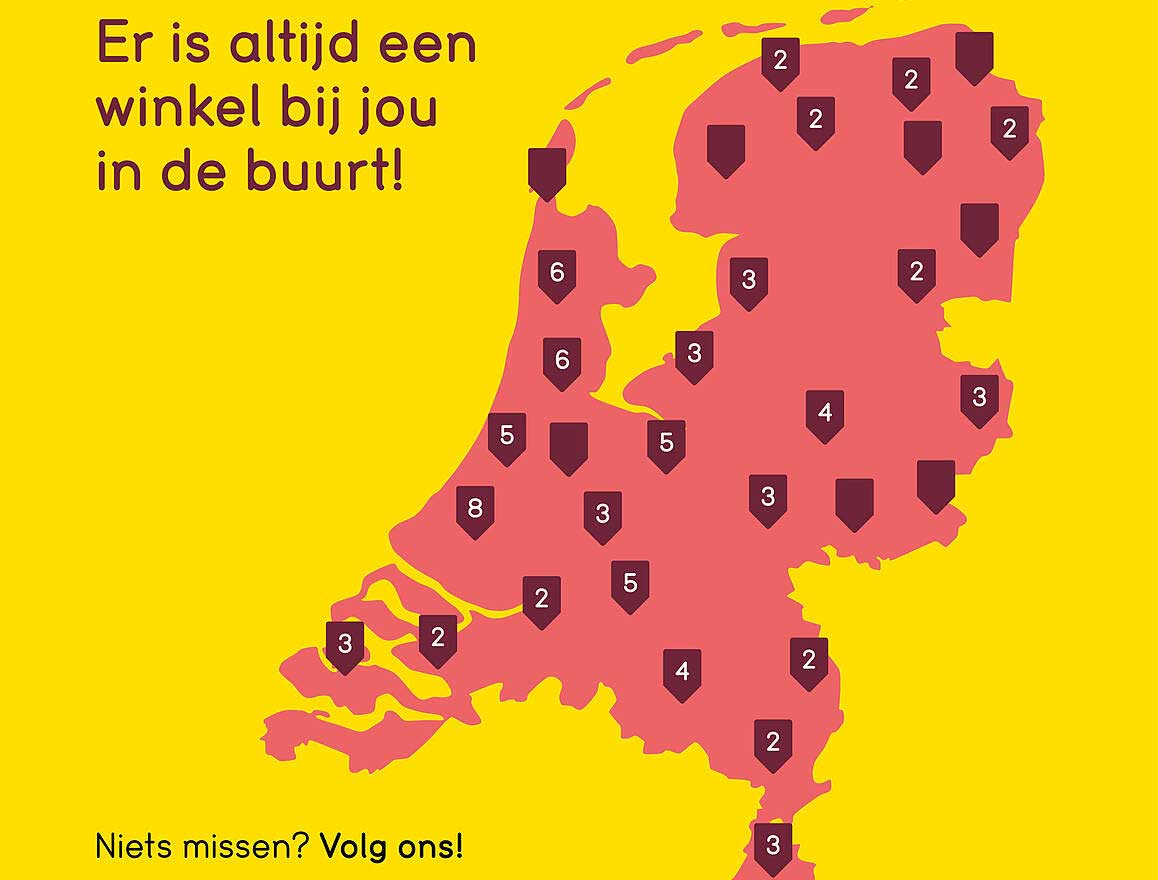 Er is altijd een winkel bij jou in de buurt!