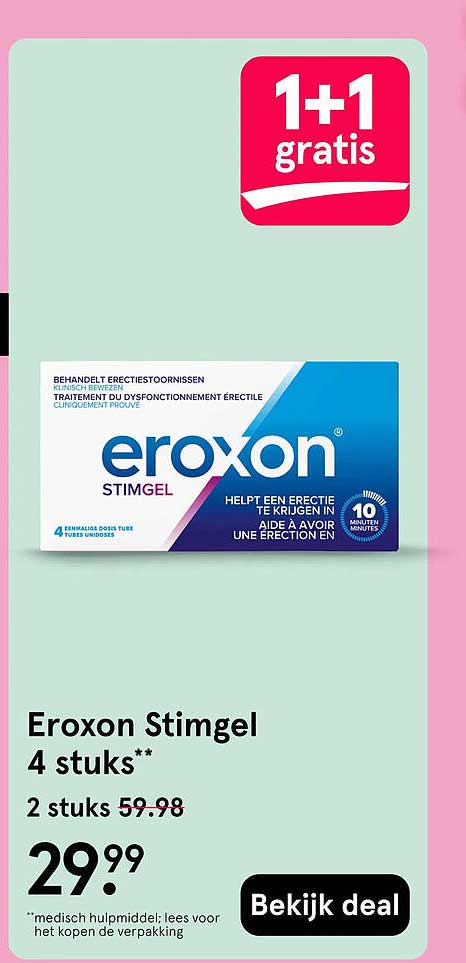 Eroxon Stimgel 4 stuks** 1+1 gratis
