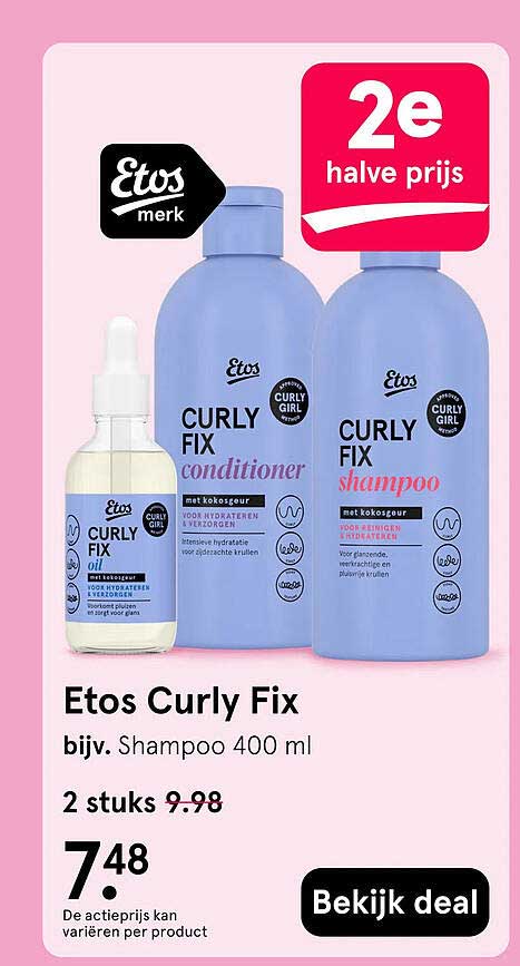 Etos Curly Fix 2e halve prijs