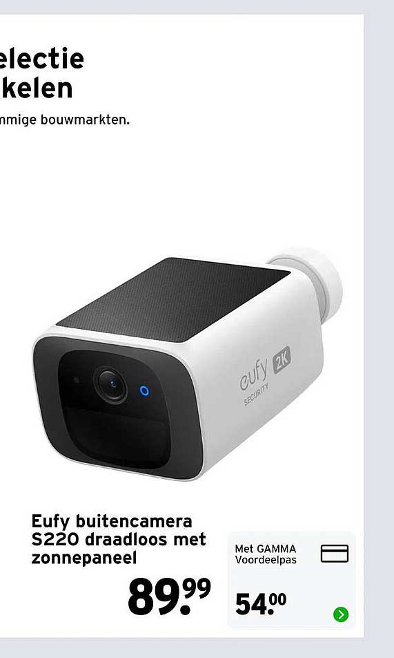Eufy buitencamera S220 draadloos met zonnepaneel