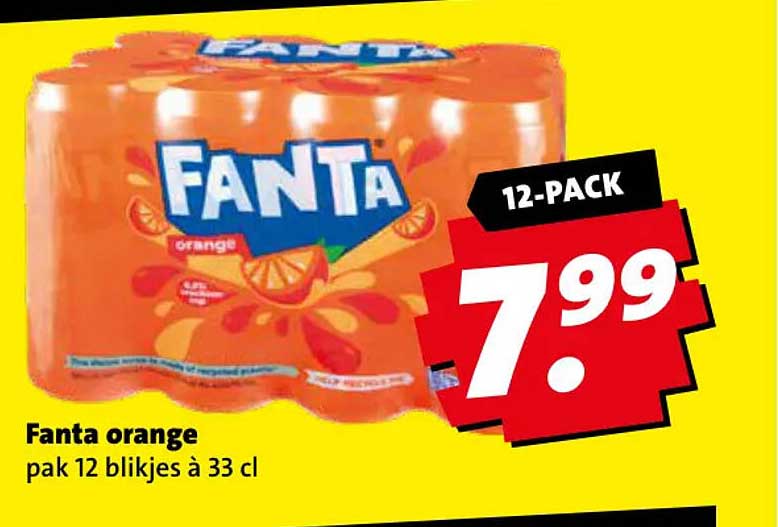 Fanta orange pak 12 blikjes à 33 cl 12-pack