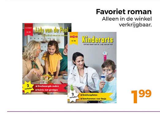 Favoriet roman Alleen in de winkel verkrijgbaar.