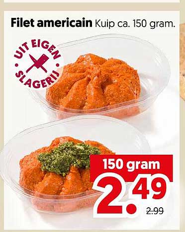 Filet americain Kuip ca. 150 gram