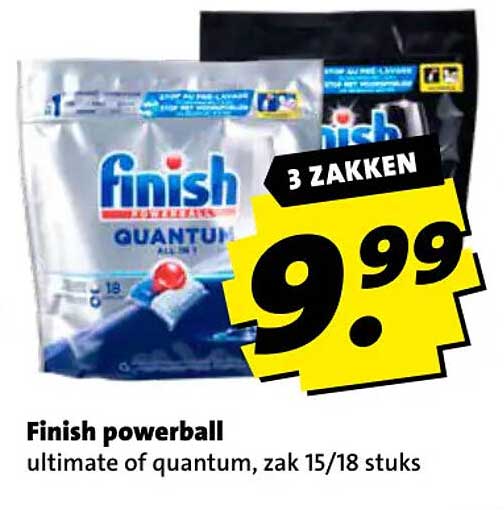 Finish powerball ultimate of quantum, zak 15/18 stuks 3 ZAKKEN