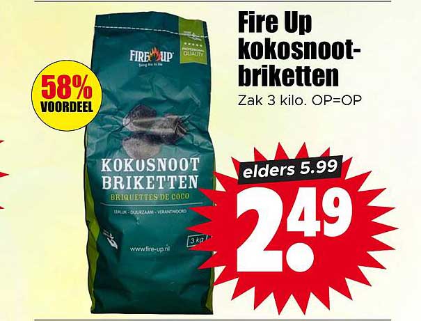 Fire Up kokosnoot-briketten