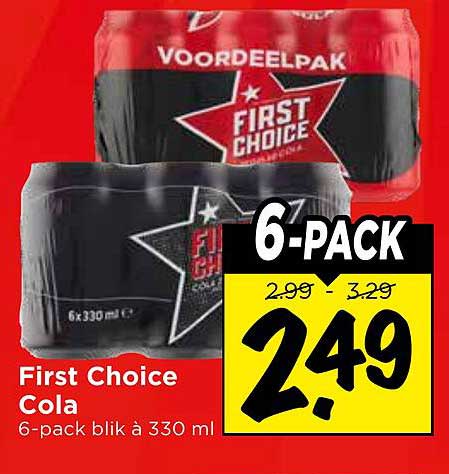 First Choice Cola 6-pack blik à 330 ml