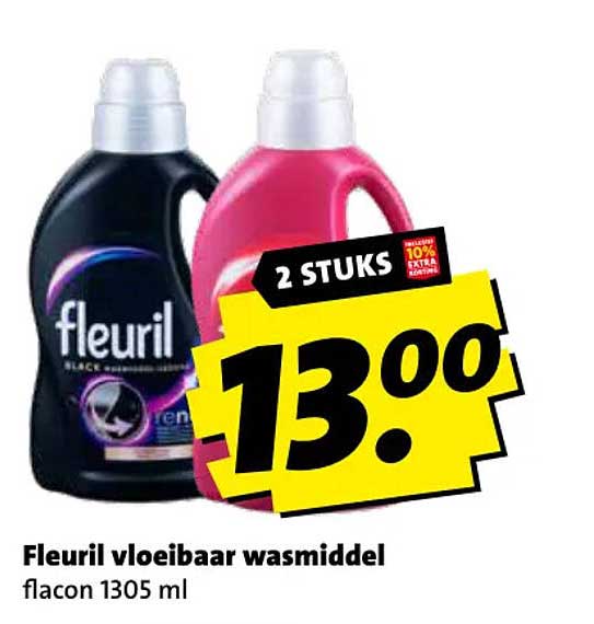 Fleuril vloeibaar wasmiddel flacon 1305 ml 2 STUKS