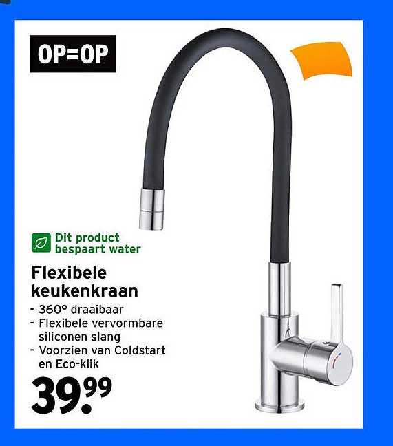 Flexibele keukenkraan