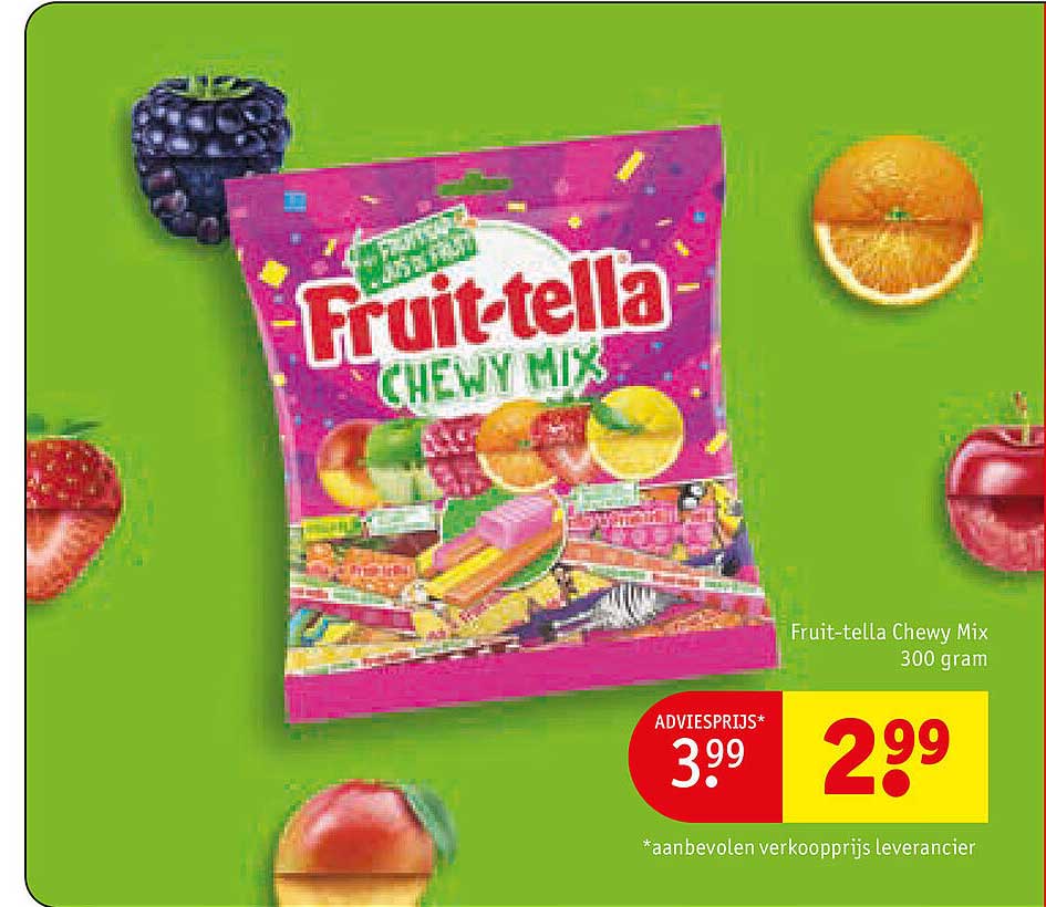 Fruit-tella Chewy Mix 300 gram