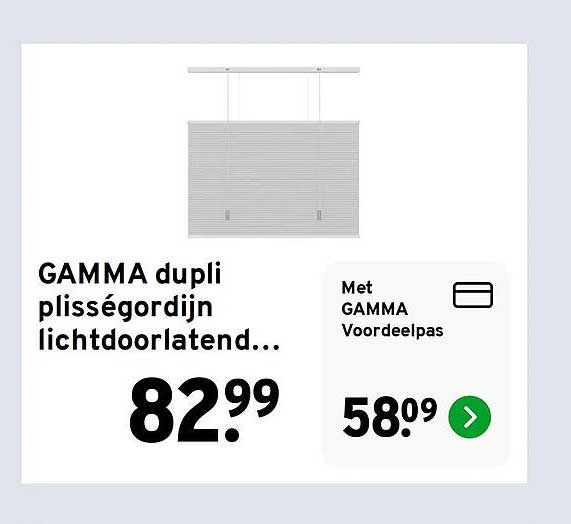 GAMMA dupli plisségordijn lichtdoorlatend...