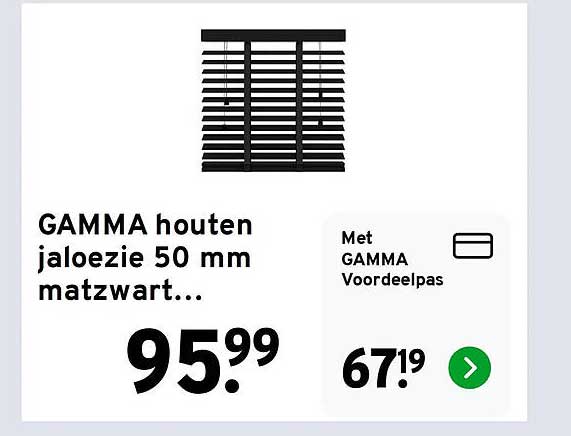 GAMMA houten jaloezie 50 mm matzwart...