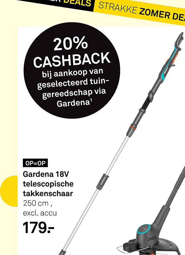 Gardena 18V telescopische takkenschaar 250 cm, excl. accu