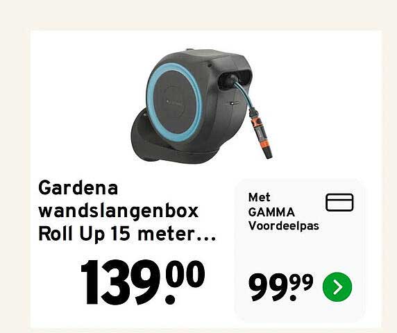 Gardena wandslangenbox Roll Up 15 meter...