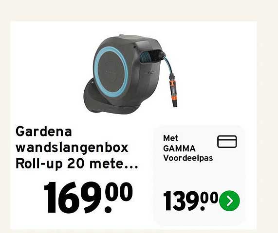 Gardena wandslangenbox Roll-up 20 mete...