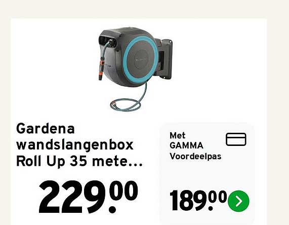 Gardena wandslangenbox Roll Up 35 mete...