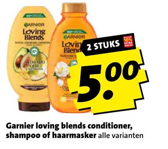 Garnier loving blends conditioner, shampoo of haarmasker alle varianten 2 STUKS 10% EXTRA
