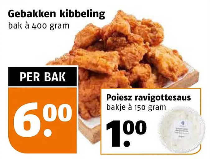 Gebakken kibbeling bak à 400 gram