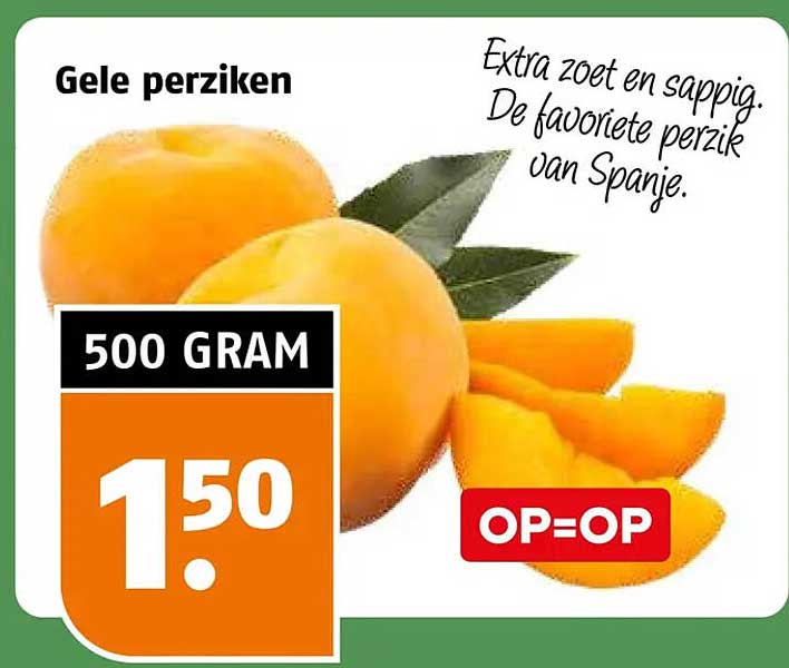 Gele perziken OP=OP