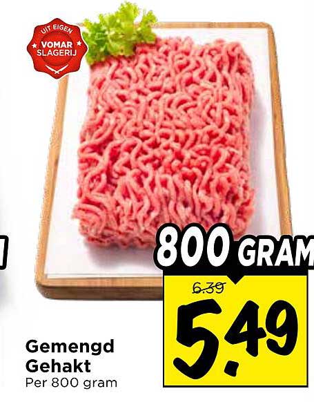 Gemengd Gehakt Per 800 gram