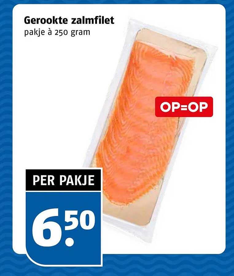 Gerookte zalmfilet pakje à 250 gram