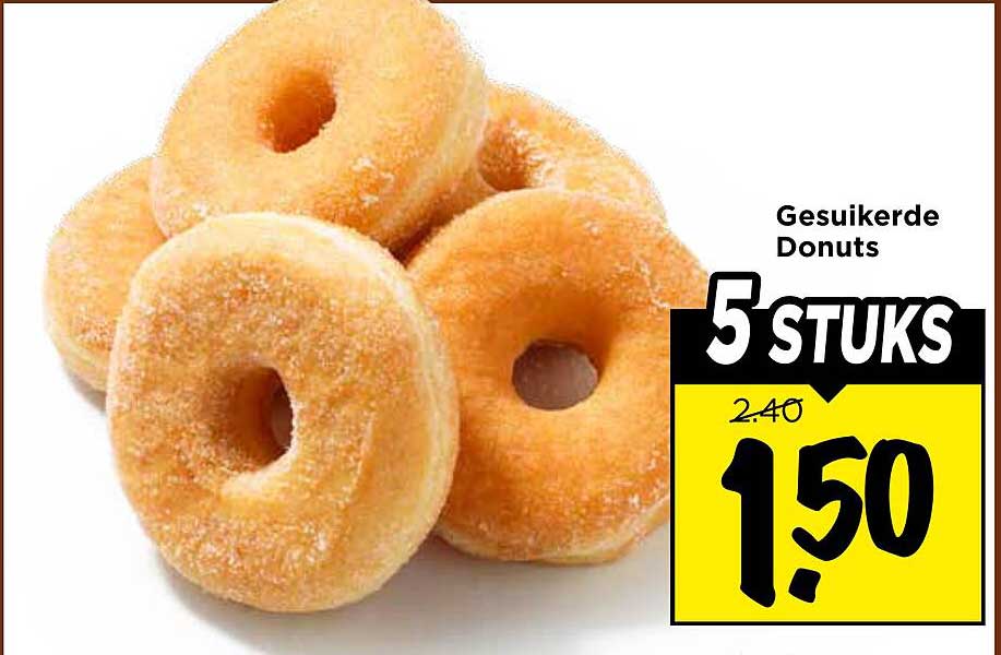 Gesuikerde Donuts 5 STUKS