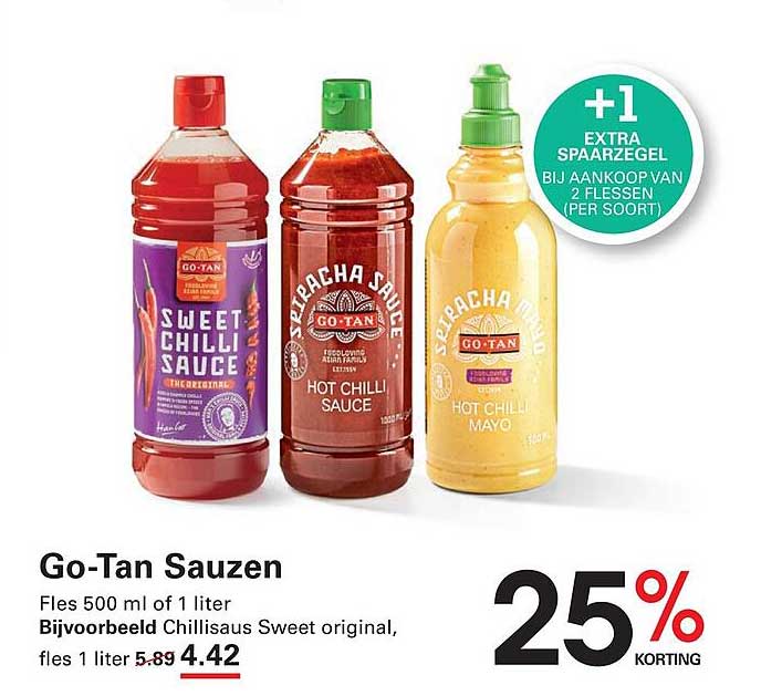 Go-Tan Sauzen 25% korting