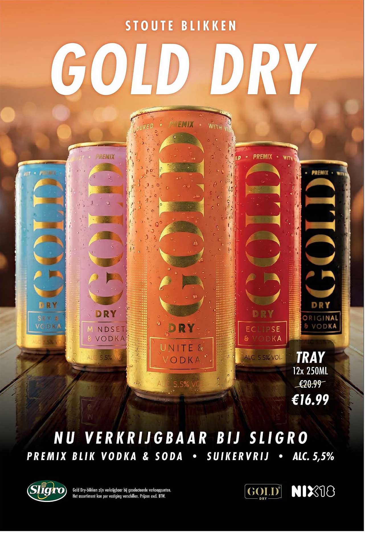 GOLD DRY - TRAY 12x 250ML