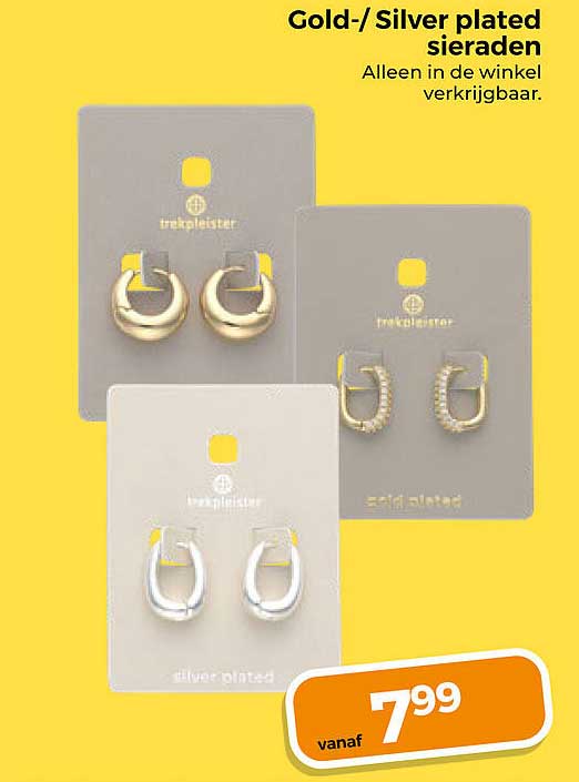 Gold-/ Silver plated sieraden Alleen in de winkel verkrijgbaar.